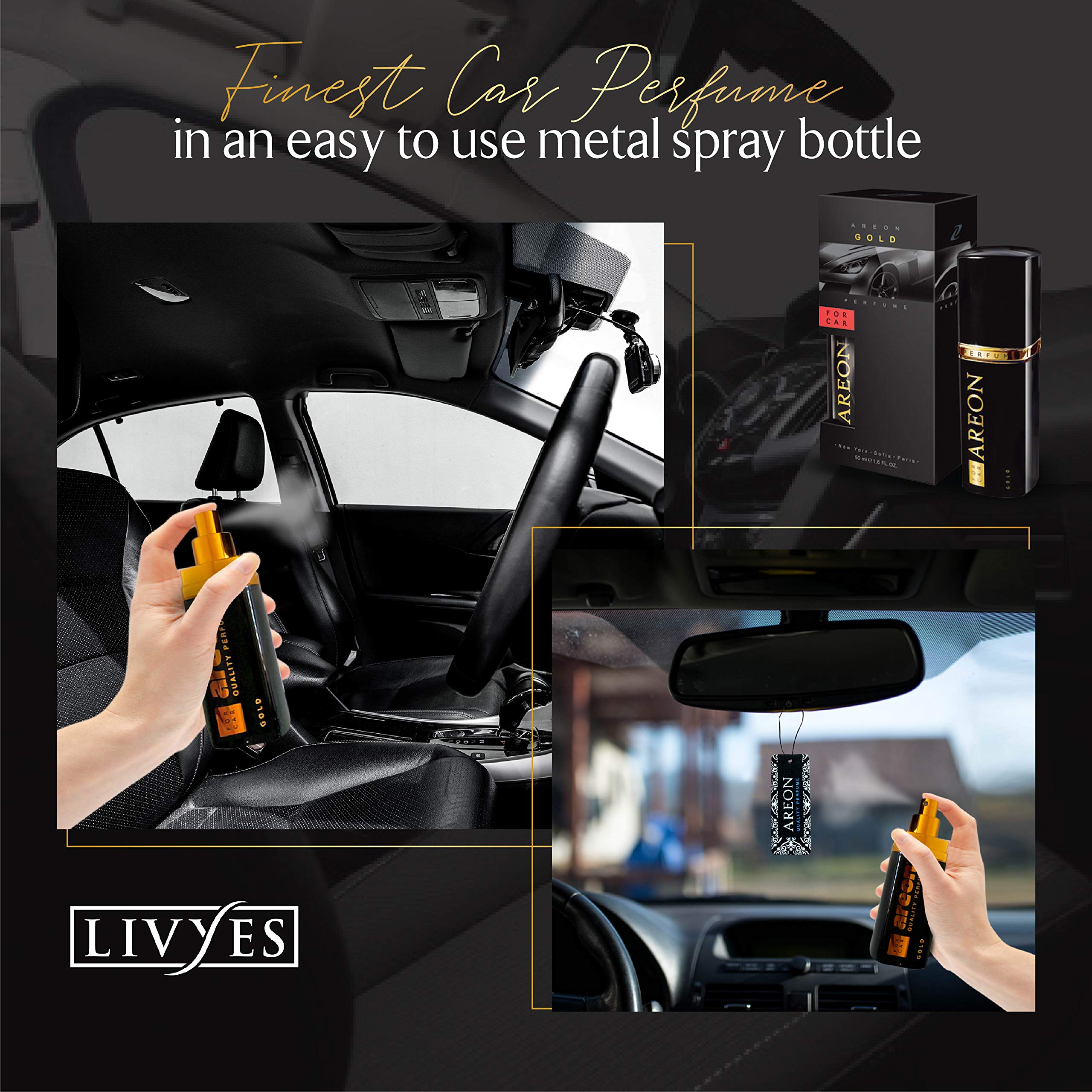 Areon Air Freshener Car Perfume (2, GOLD) - Image 4